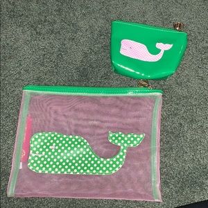 Whale pencil case/make up game and wallet SET